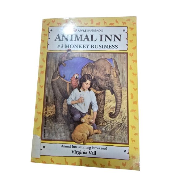 Vintage Animal Inn #3 Monkey Business by Virginia Vail Paperback Book - Picture 1 of 7